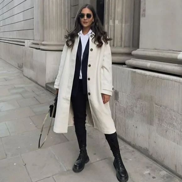 Collared coat H&M side pockets new - Picture 4 of 10